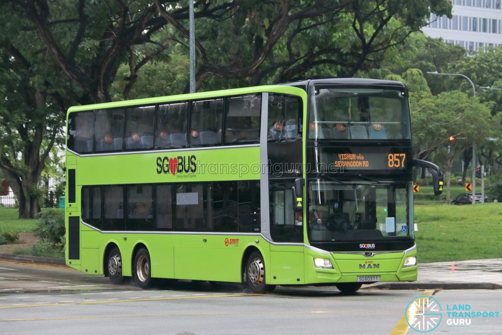 Bus 857: SMRT MAN Lion's City DD A95 (SG6037T)