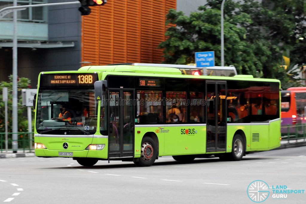 Bus 138B: SBS Transit Mercedes-Benz Citaro (SBS6875D)