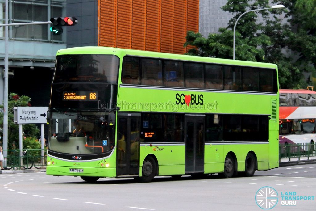 Bus 86: SBS Transit Volvo B9TL CDGE (SBS7447A)