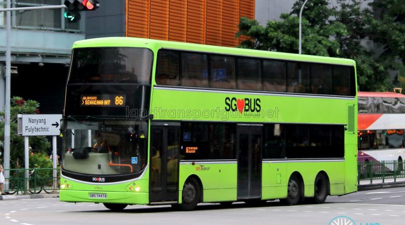 Bus 86: SBS Transit Volvo B9TL CDGE (SBS7447A)
