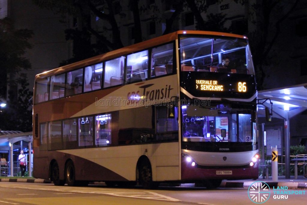Bus 86: SBS Transit Scania K310UD (SBS7888K)
