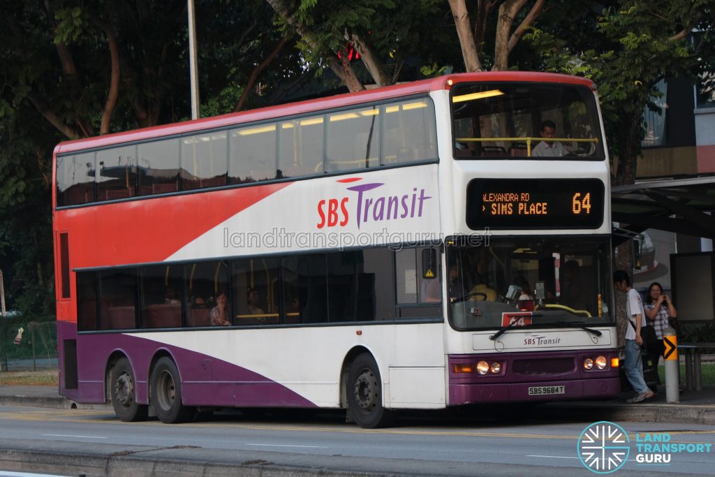Bus 64: SBS Transit Dennis Trident (SBS9684T)