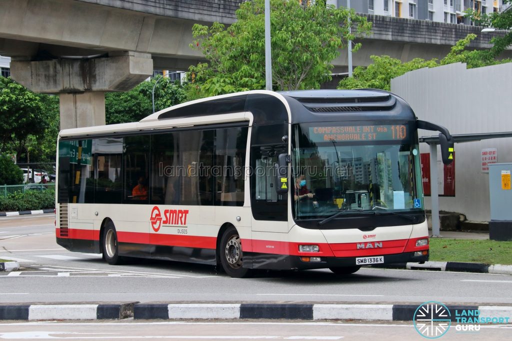 Bus 110: SMRT MAN A22 (SMB1336K)