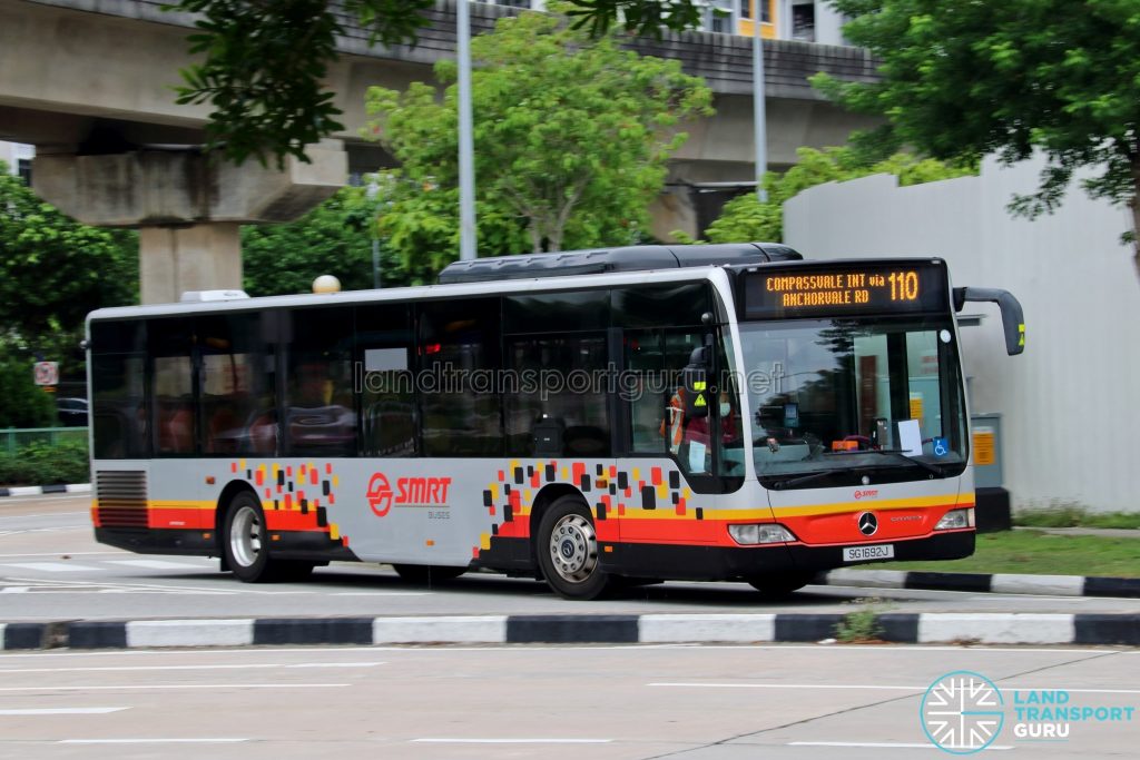 Bus 110: SMRT Mercedes-Benz Citaro (SG1692J)