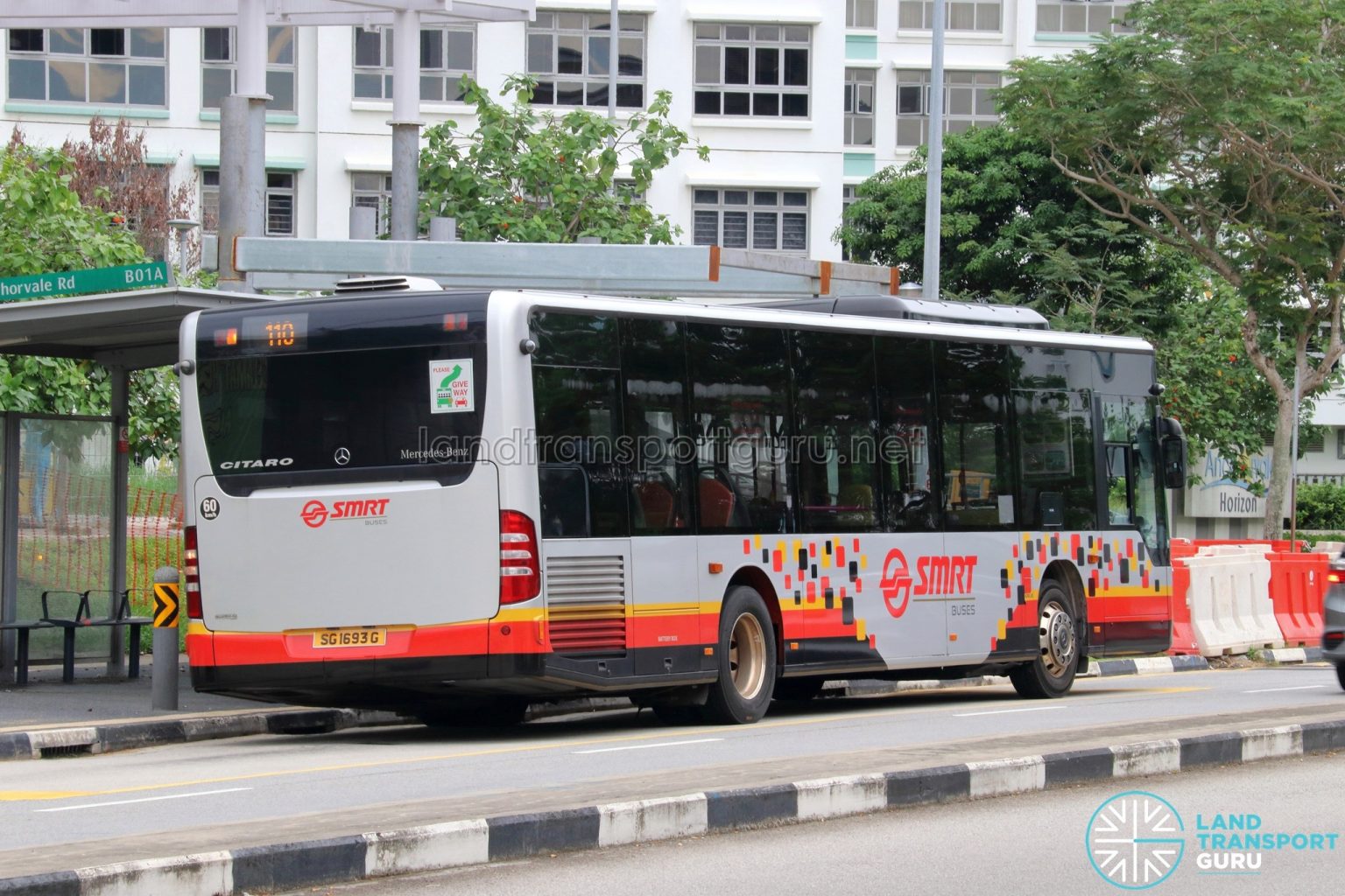 Bus 110: SMRT Mercedes-Benz Citaro (Rear) (SG1693G) | Land Transport Guru