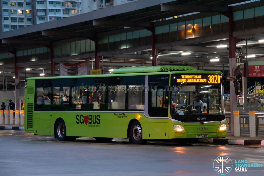 Bus 382A: Go-Ahead MAN Lion's City A22 (SG1844M)