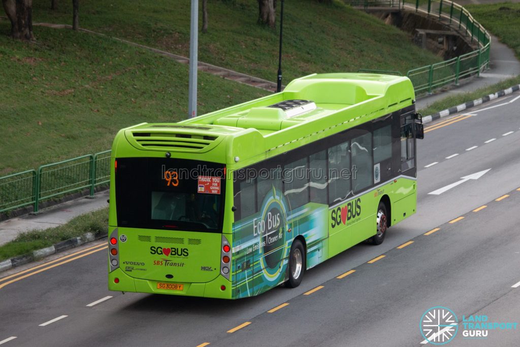 Bus 93: SBS Transit Volvo B5LH (SG3008Y)