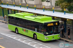 Bus 15: Go-Ahead Yutong E12 (SG3094Y)