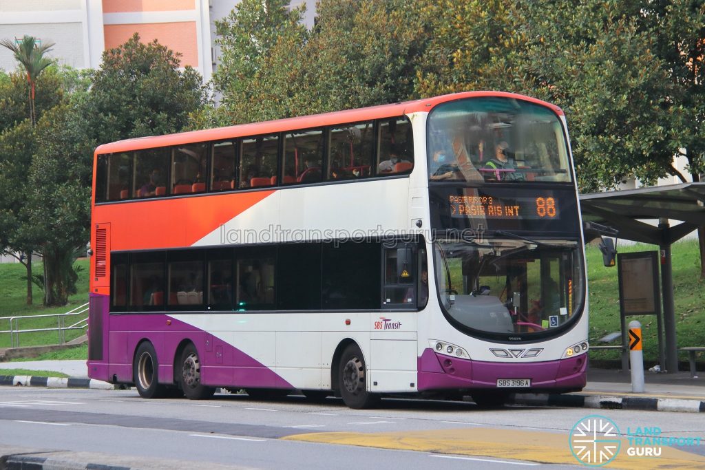 Bus 88: SBS Transit Volvo B9TL Wright (SBS3196A)
