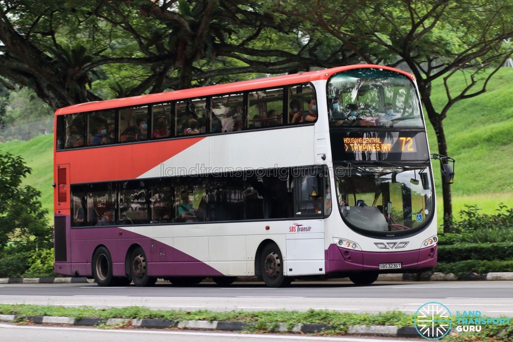 Bus 72: SBS Transit Volvo B9TL Wright (SBS3236T)