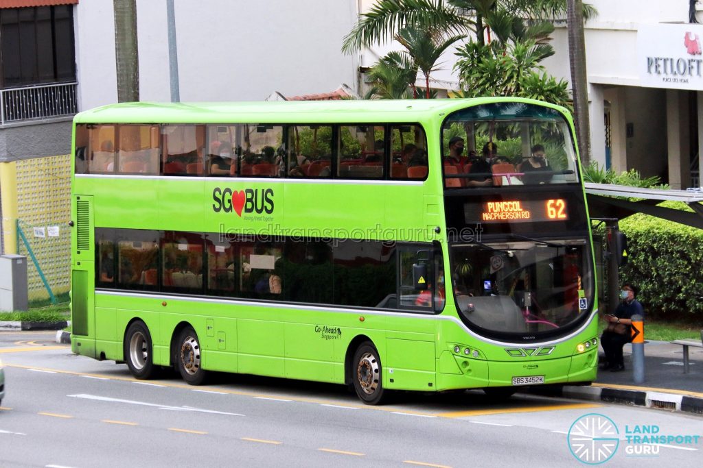 Bus 62: Go-Ahead Volvo B9TL Wright (SBS3452K)