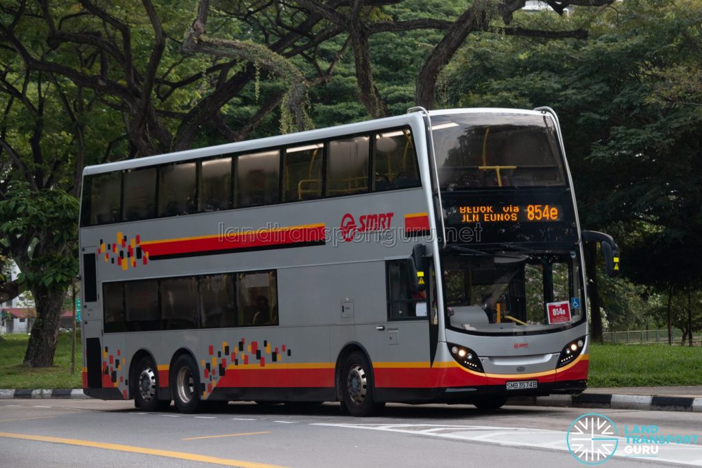 Bus 854e: SMRT ADL Enviro500 (SMB3574B)