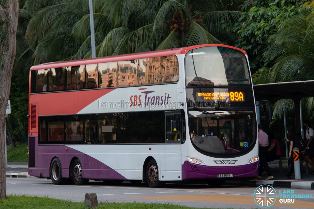 Bus 89A: SBS Transit Volvo B9TL (SBS3602U)