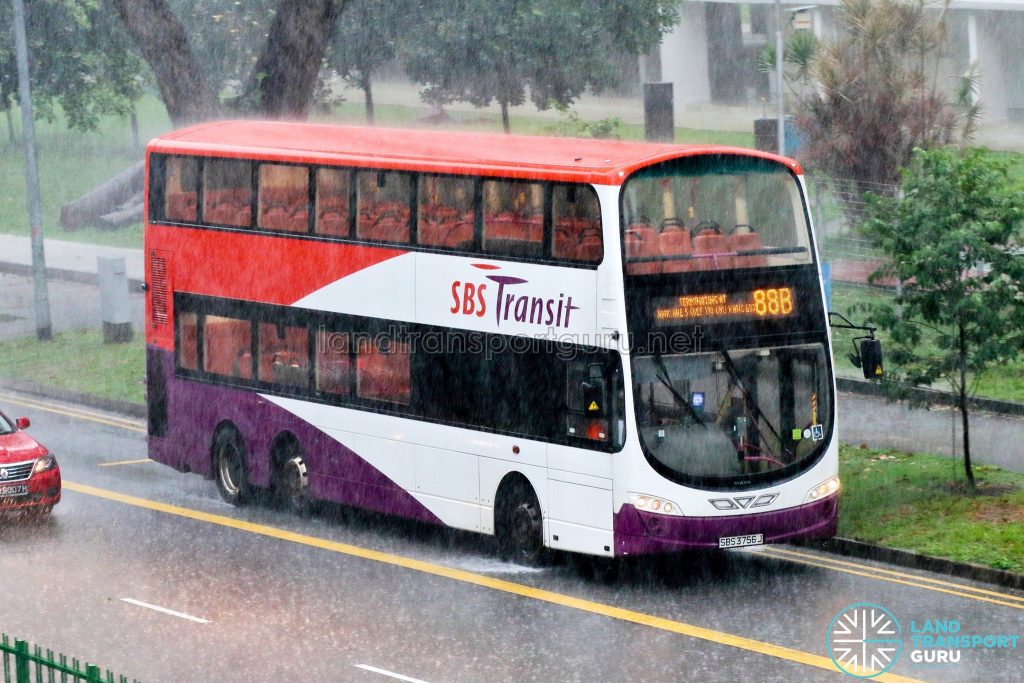 Bus 88B: SBS Transit Volvo B9TL Wright (SBS3756J)