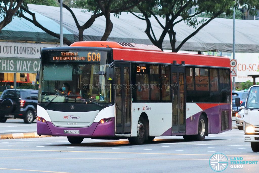 Bus 60A: SBS Transit Scania K230UB (SBS5052T)