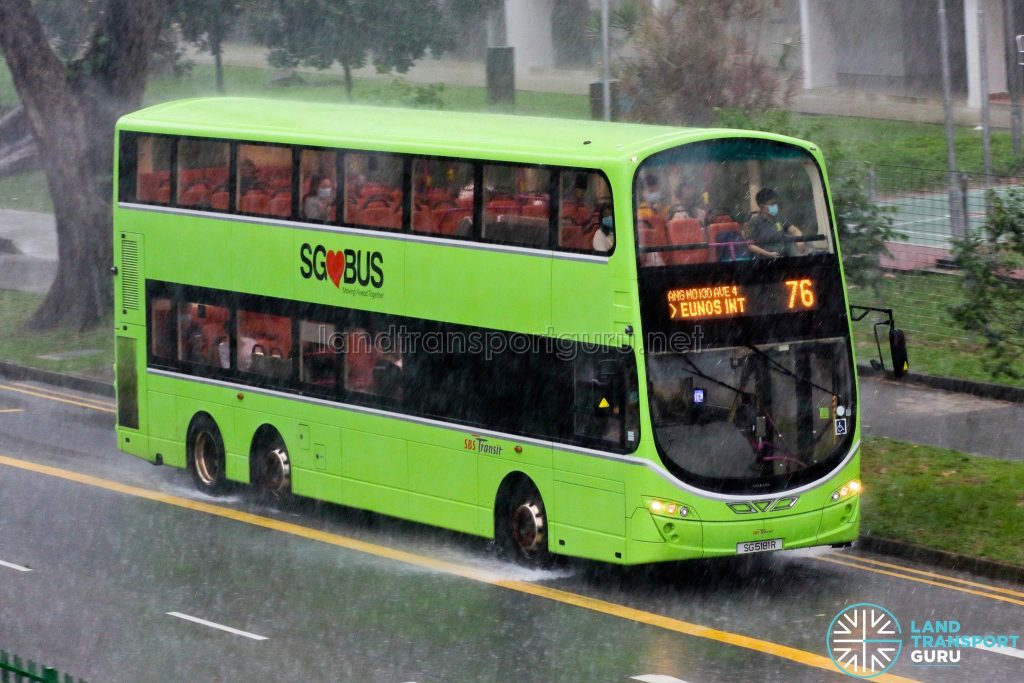 Bus 76: SBS Transit Volvo B9TL Wright (SG5181R)