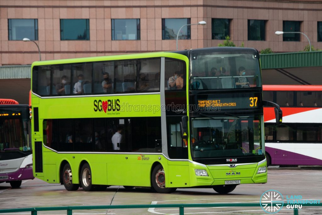 Bus 37: SBS Transit MAN Lion's City DD A95 (SG6076E)