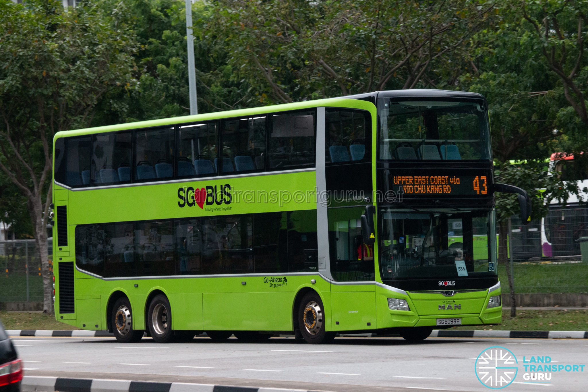 Bus 43: Go-Ahead MAN Lion's City DD A95 (SG6093E)