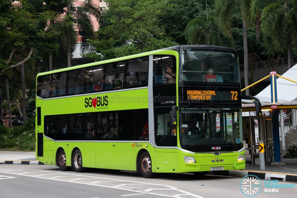 Bus 72: SBS Transit MAN Lion's City DD A95 (SG6101R)