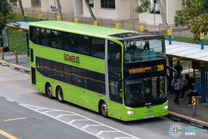 Bus 31A: SBS Transit MAN Lion's City DD A95 (SG6160U)
