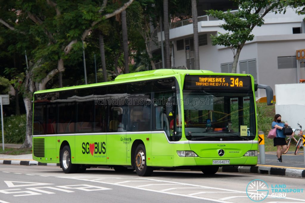 Bus 34A: Go-Ahead Mercedes-Benz Citaro (SBS6407Y)