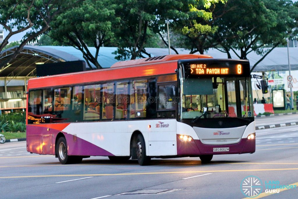 Bus 8: SBS Transit Scania K230UB (SBS8662M)