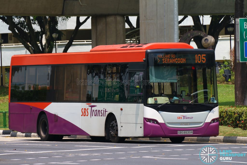Bus 105: SBS Transit Scania K230UB (SBS8939R)