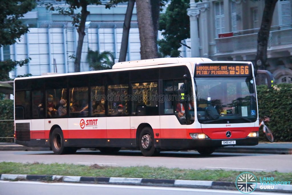 Bus 966: SMRT Mercedes-Benz Citaro (SMB147X)