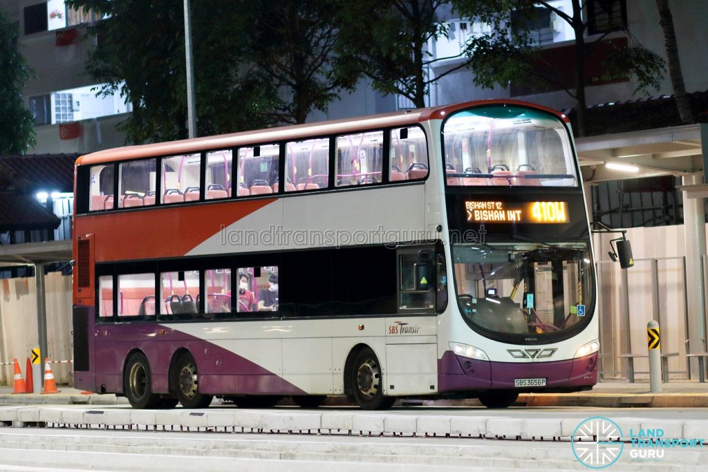 Bus 410W: SBS Transit Volvo B9TL Wright (SBS3656P)