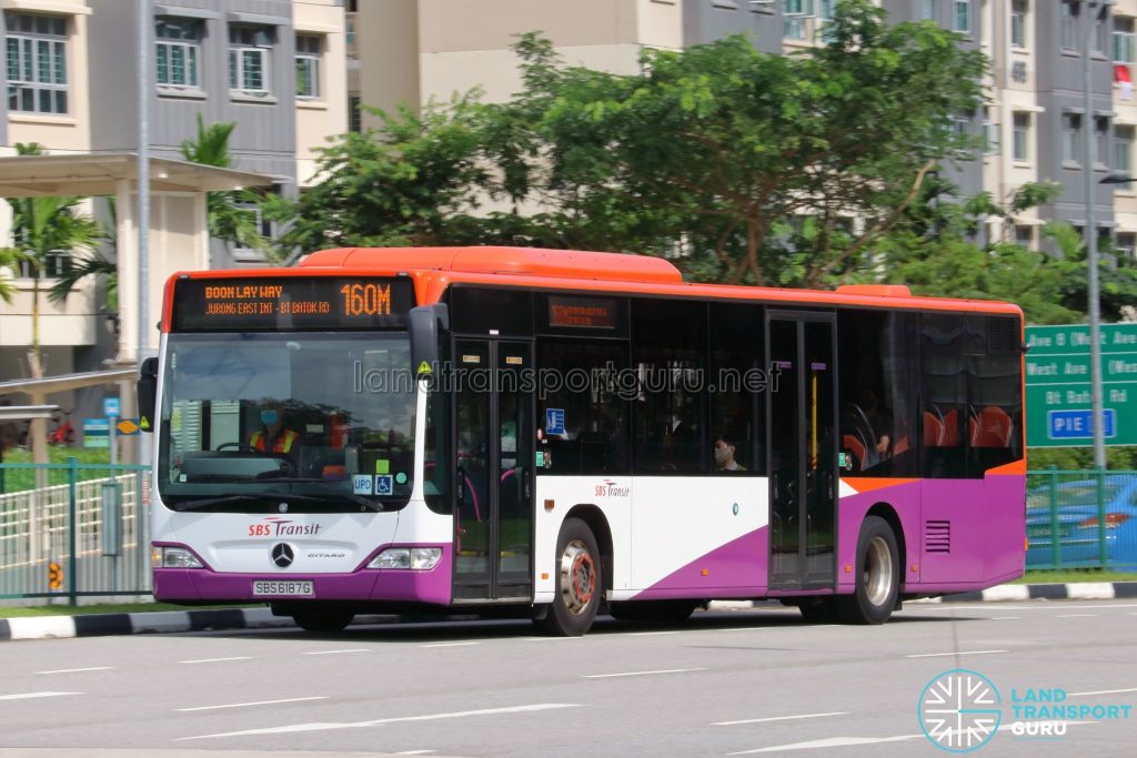 Bus 160M: SBS Transit Mercedes-Benz Citaro (SBS6187G)