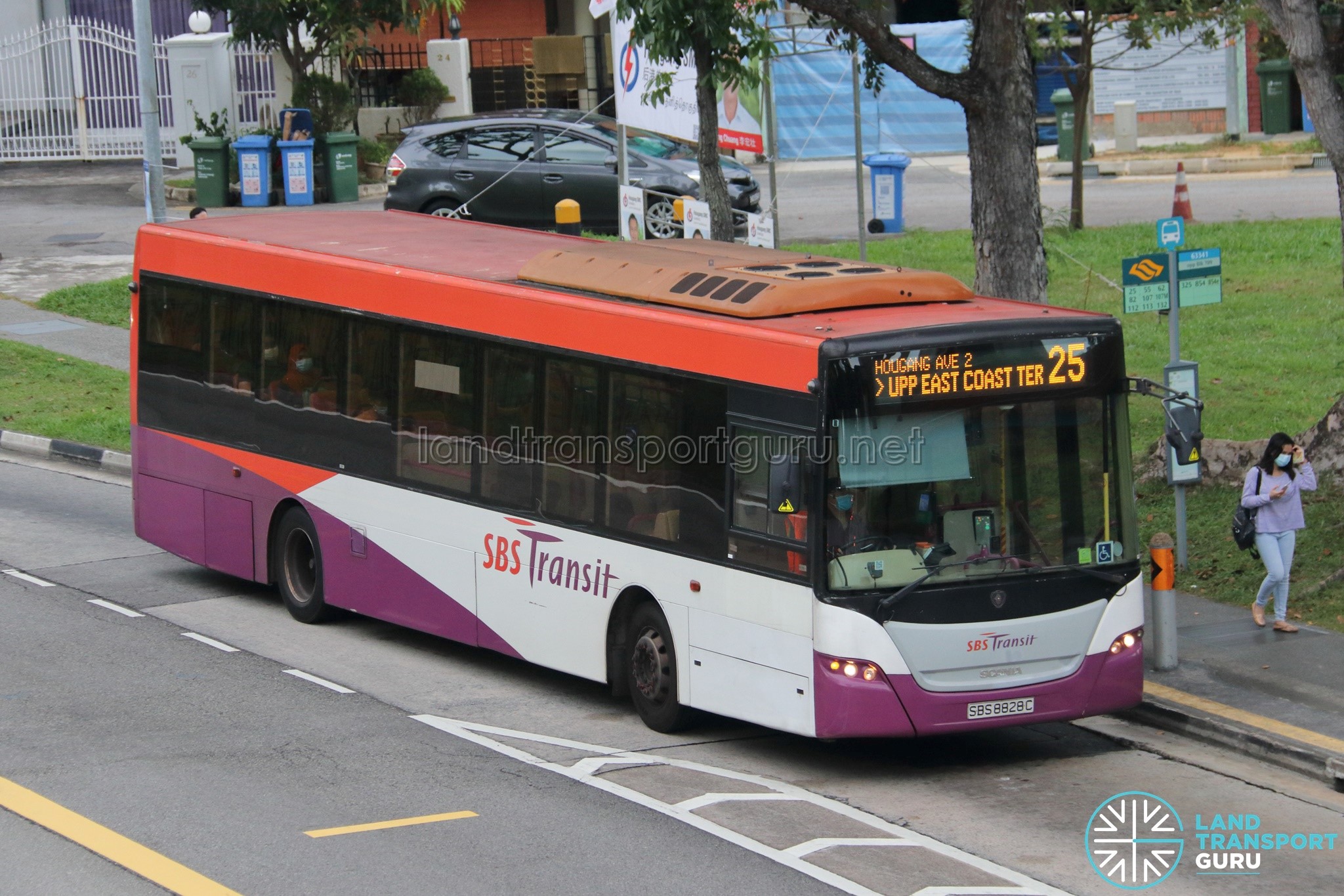Bus 25 – SBS Transit Scania K230UB Euro V (SBS8828C) – Land Transport Guru