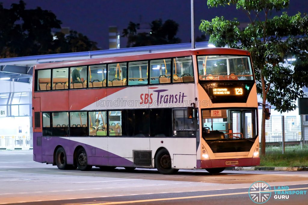Bus 129 - SBS Transit Volvo B10TL CDGE (SBS9889U)