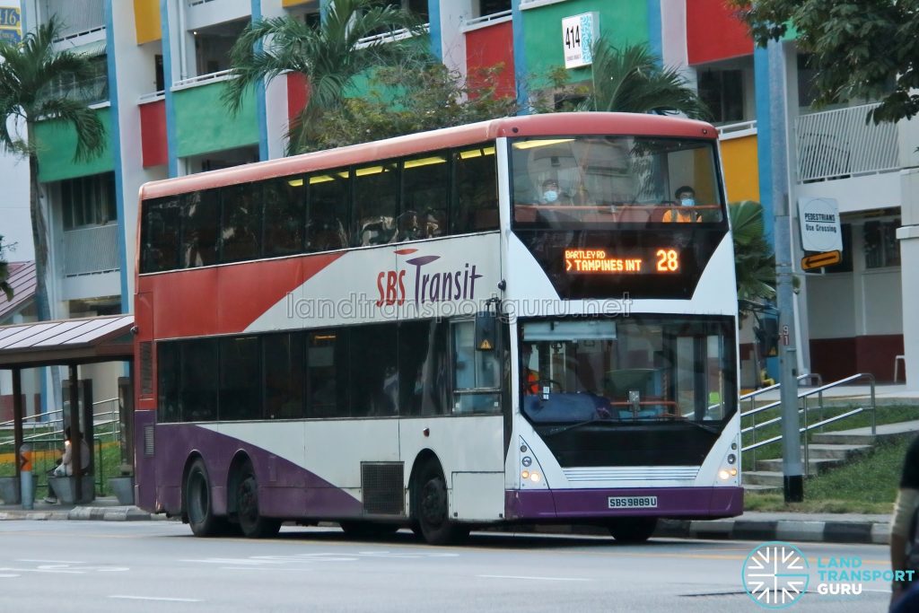 Bus 28 - SBS Transit Volvo B10TL CDGE (SBS9889U)