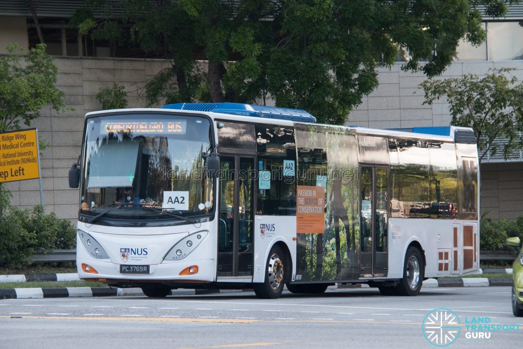 NUS Bus AA2: ComfortDelgro Volvo B9L (PC3769R)