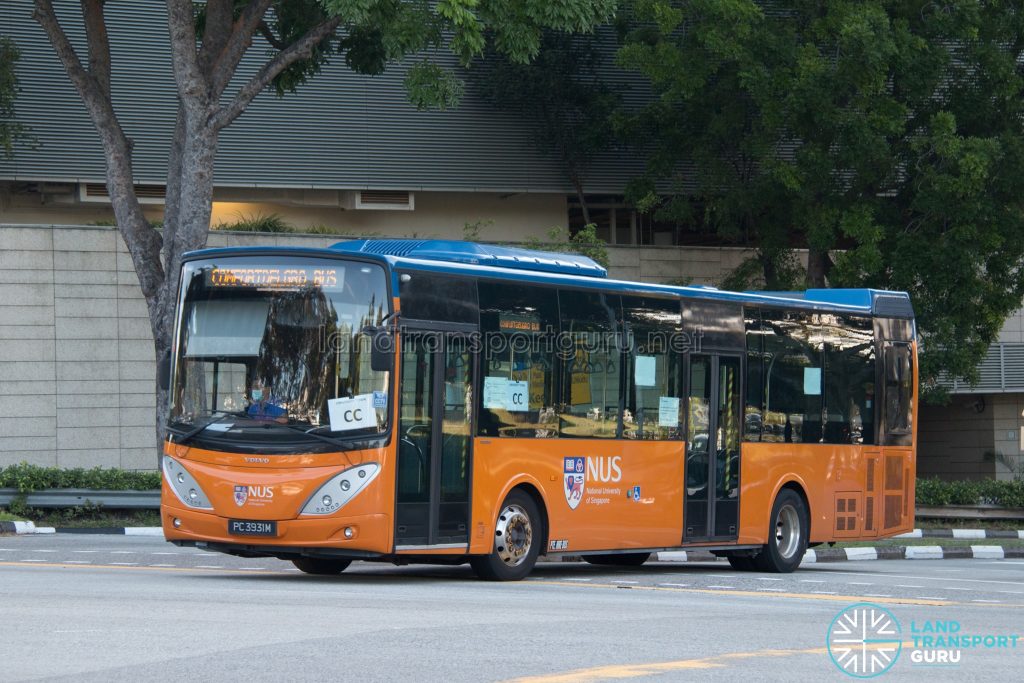 NUS Bus CC: ComfortDelgro Volvo B9L (PC3931M)