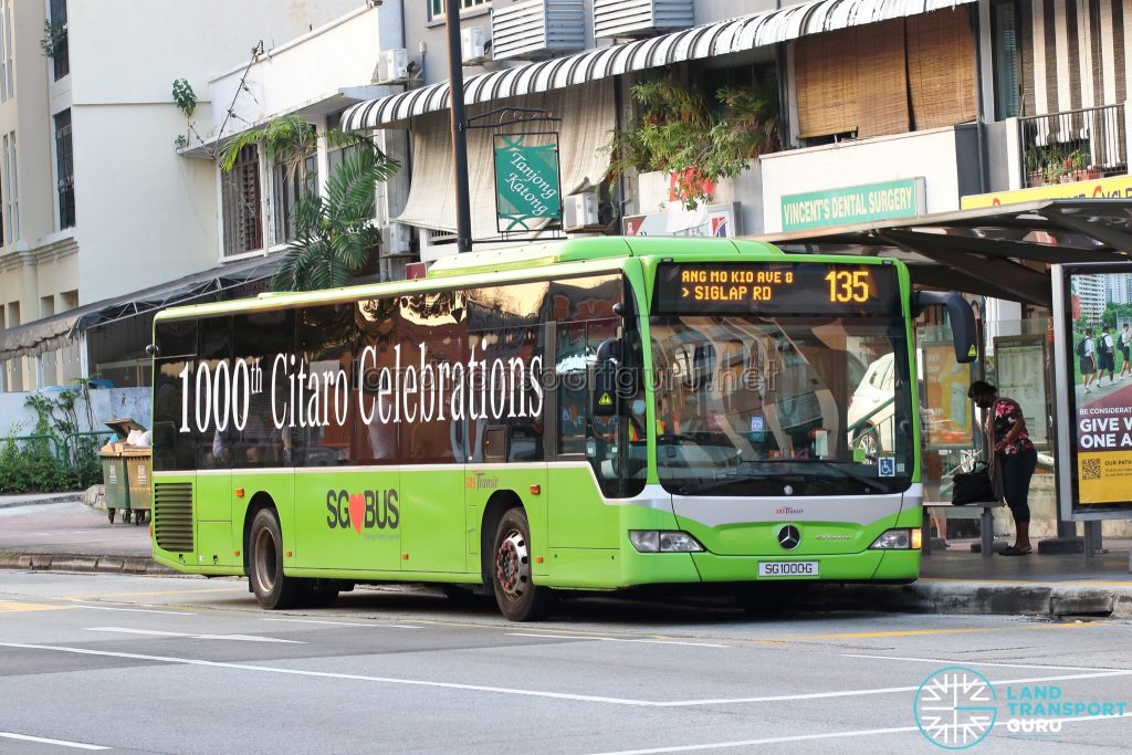 Bus 135: SBS Transit Mercedes-Benz Citaro (SG1000G)