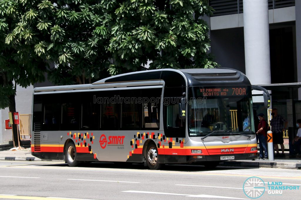 Bus 700A: SMRT MAN A22 (SMB1566M)