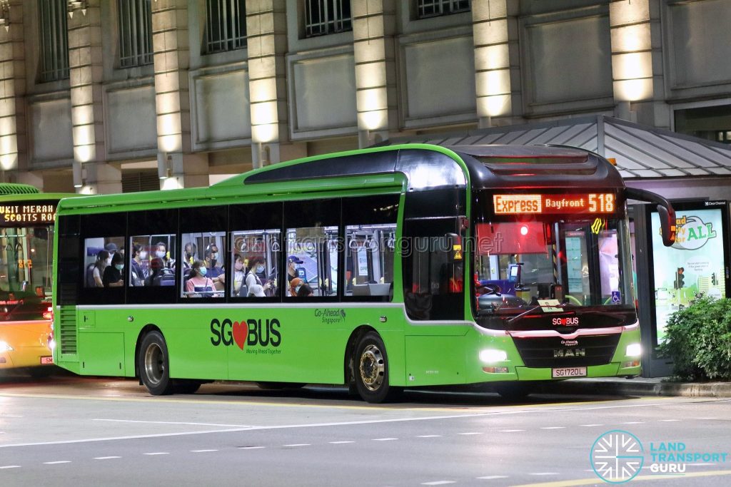 Bus 518: Go-Ahead MAN Lion's City A22 (SG1720L)