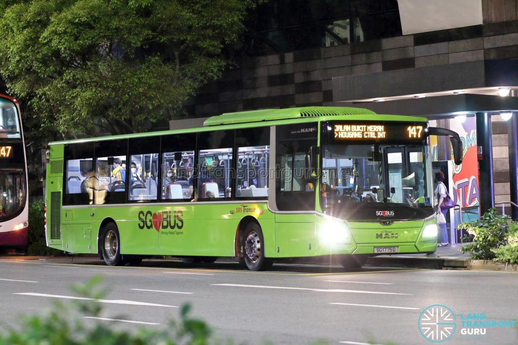 Bus 147 - SBS Transit MAN A22 Euro 6 (SG1775D)