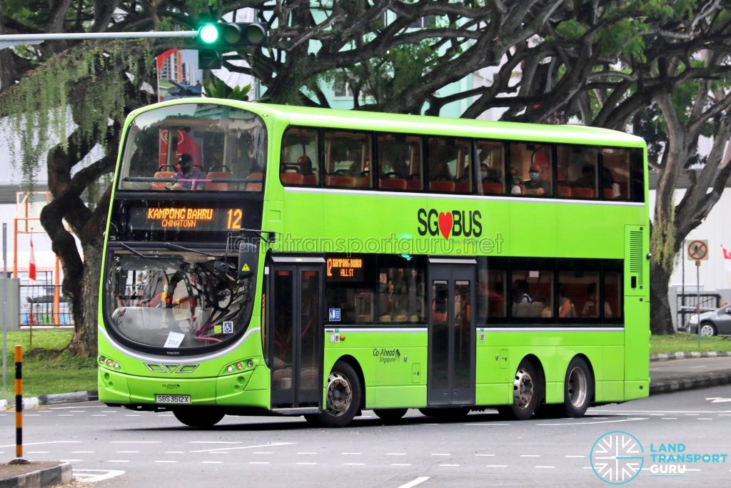 Bus 12: Go-Ahead Volvo B9TL Wright (SBS3512X)