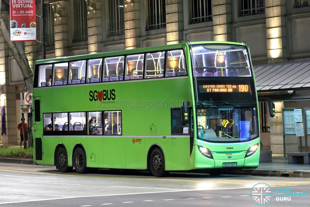 Bus 190: SMRT Alexander Dennis Enviro500 (SG5700T)