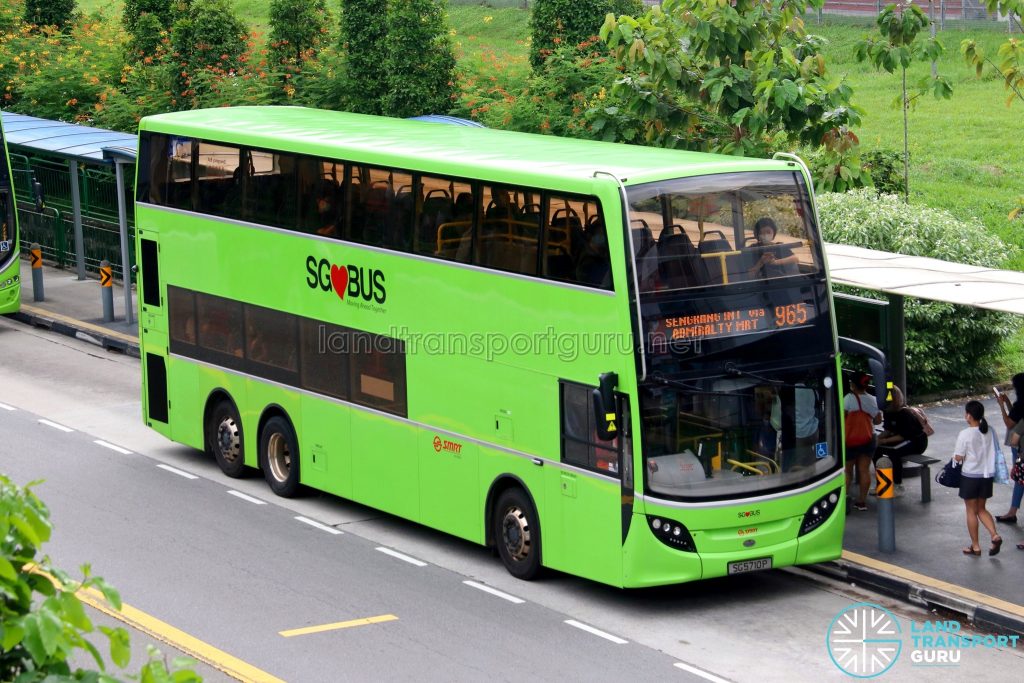 Bus 965: SMRT Alexander Dennis Enviro500 (SG5710P)