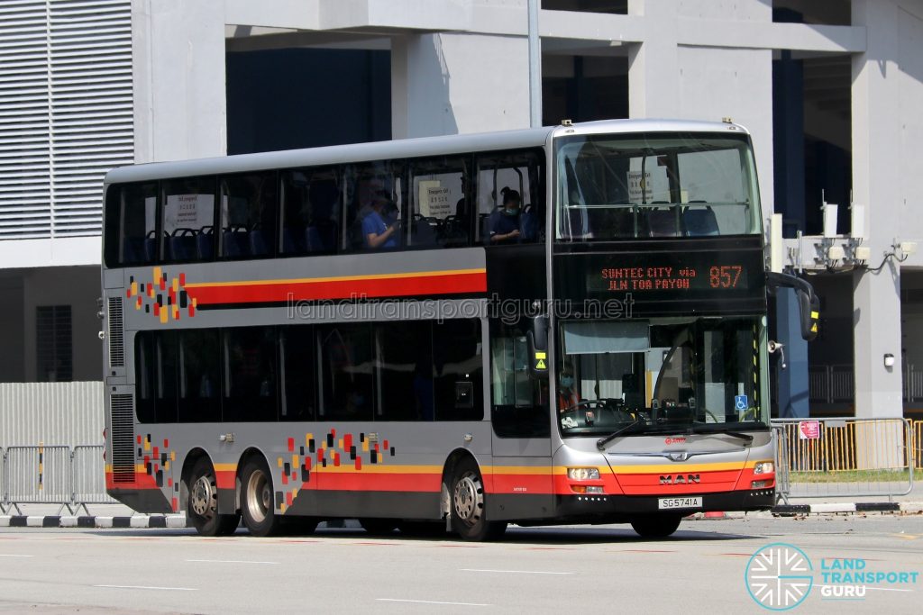 Bus 857: SMRT MAN Lion's City DD A95 (SG5741A)