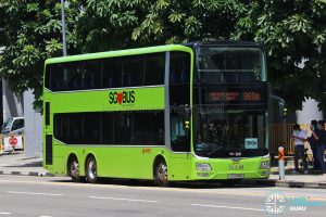 Bus 960e: SMRT MAN Lion's City DD A95 (SG5818M)