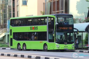 Bus 190: SMRT MAN Lion's City DD A95 (SG5858Y)
