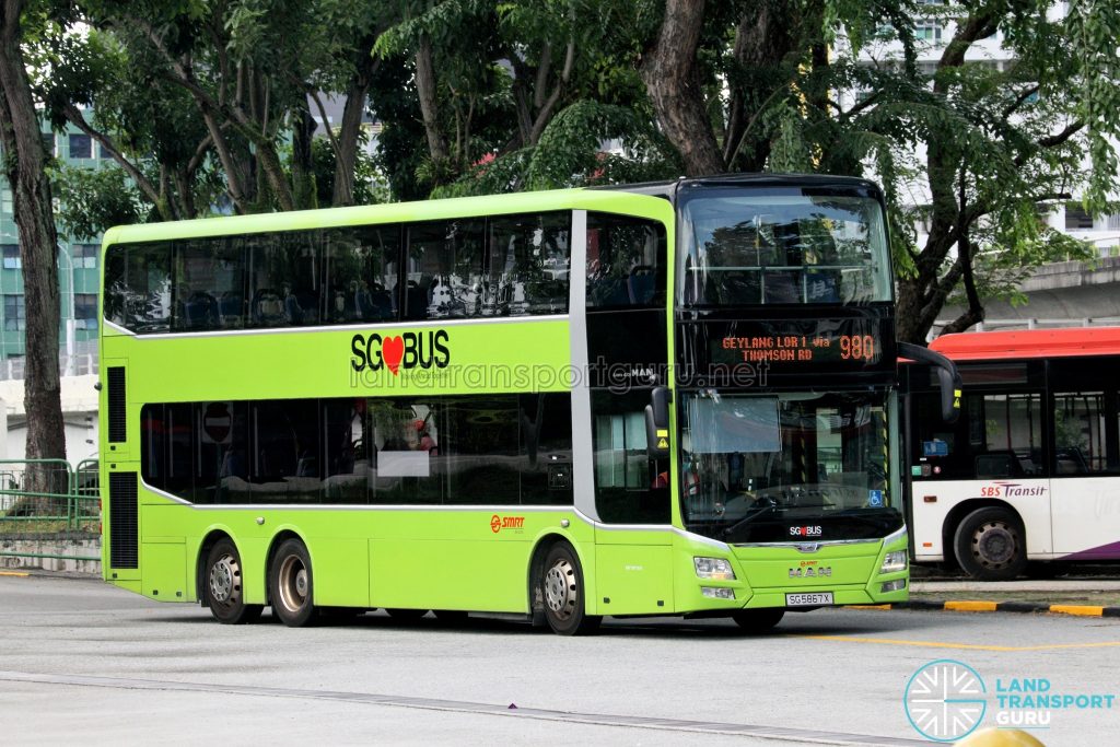 Bus 980: SMRT MAN Lion's City DD A95 (SG5867K)