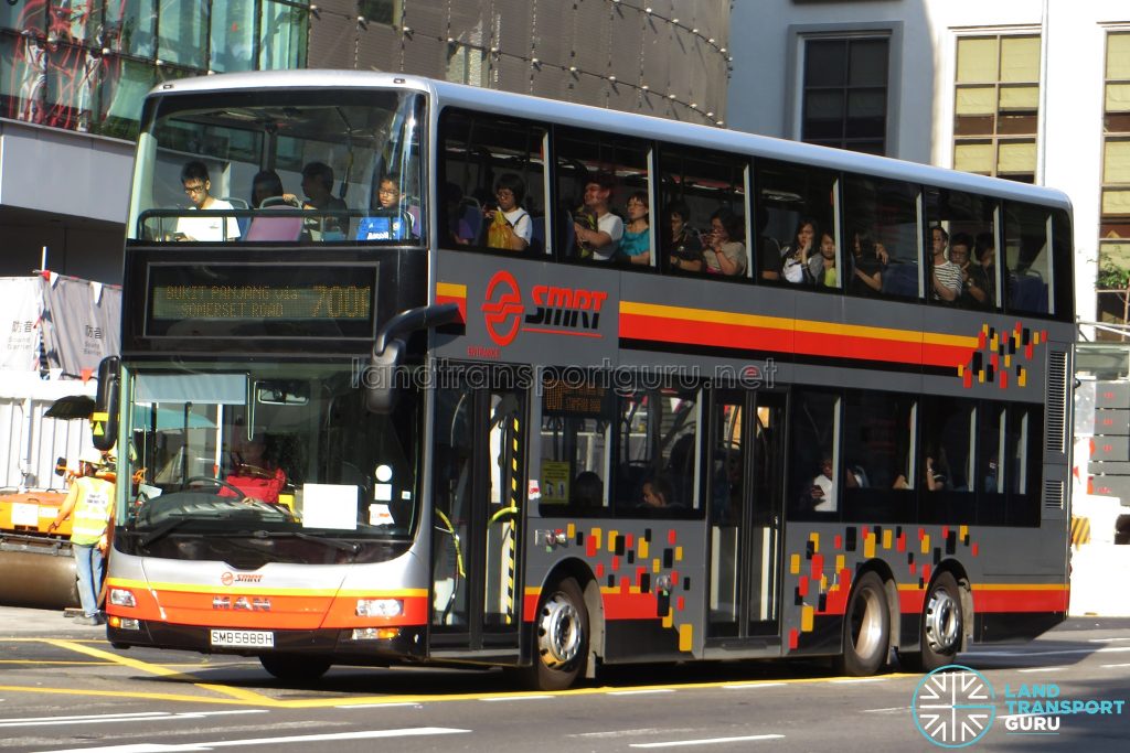 Bus 700A: SMRT MAN A95 Demostrator (SMB5888H)