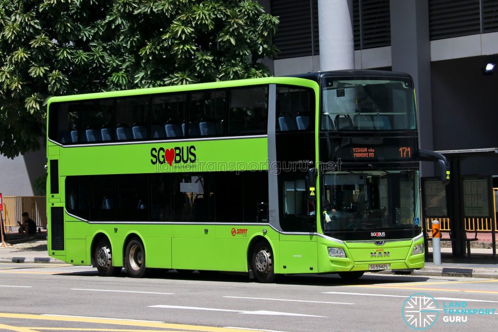 Bus 171: SMRT MAN Lion's City DD A95 (SG5942L)