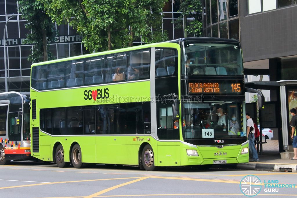 Bus 145: SBS Transit MAN Lion's City DD A95 (SG5992S)