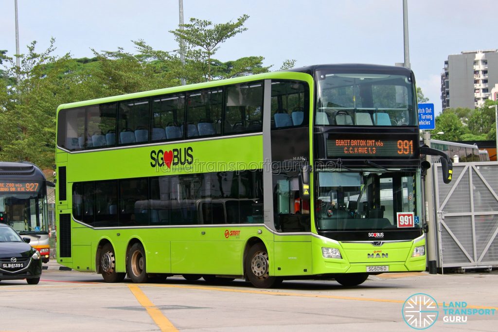 Bus 991: SMRT MAN Lion's City DD A95 (SG6016D)